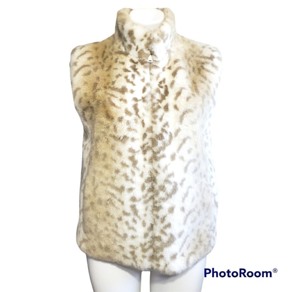 Giacca gallery animal print faux fur vest mob wife S